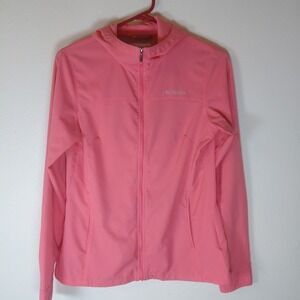 Columbia Omni-Shade Women Small Coral Full Zip Hoodie Long Sleeve Vented Fishing